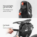 ROCKBROS Saddle Bag Double Zipper Reflective Large Capacity Water Tail Bag Bottle Pocket Bicycle Bag MTB Road Bike Accessories. 
