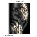 CM-40x60 Frameless Wall Decoration Black Gold Woman Canvas African Art Best Selling Oil Painting Print Pictures. 