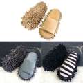 【FUN LIVE】 House Cleaning Brush Floor Ground Cleaning Tools Lazy Slippers Cleaning Cloth 1Pair Microfiber Novelty Slippers Style Mops. 