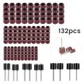 132pcs Drum Kit Grit Sander Paper Band for Dremel Sleeves For Electric Mini Angle Grinder Sanding Mandrels. 