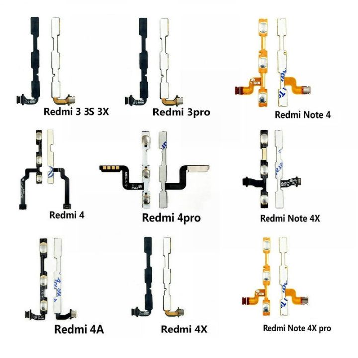 For Xiaomi Redmi 3 3S 3X 4A 5 Plus 6 6A 7 7A 8 8A 9 9A Note 8 7 6 5 Pro Power On Off Volume Button Flex Cable