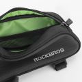 ROCKBROS Bicycle Triangle Front Tube Bag 1.1L Reflective Frame Front Top Tube Cycling Bag. 