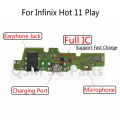 For Infinix Hot 11 Play USB Charging Board Dock Charger Port Plug Headphone Audio Jack Microphone MIC Flex Cable. 