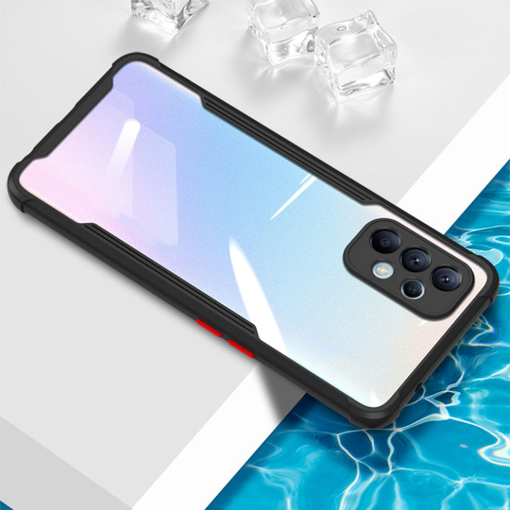 lthmy for Samsung Galaxy A52 4G/5G 6.5 inch SM-A525F a525fds a526b a526bds case ultra-thin transparent back case reinforced corner with shock-proof soft TPU bumper frame cover skin