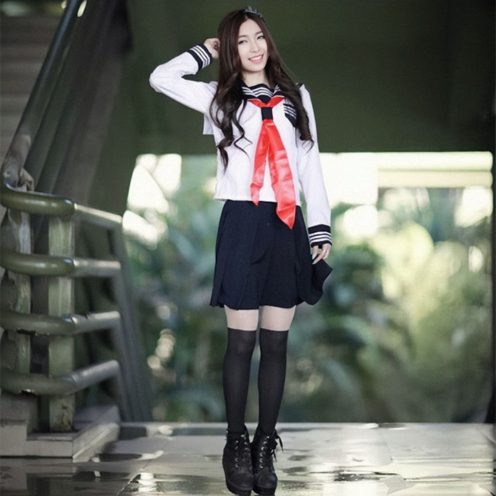 Anime%20Hell%20Girl%20Cosplay%20Enma%20Ai%20Jk%20Sailor%20Dress%20Japanese%20Korean%20School%20Uniform%20Pleated%20Skirt%20Sets%20Black%20Long%20With%20Hair%20Net%20-%20Image%205