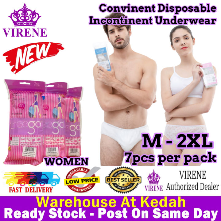 Unisex Inner Wear 7 Pcs/Set Women Panties Men Disposable Underwear