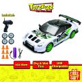 Toyz Buzz 2.4G Remote Control Rally Drift 4WD Racing Car w Led 4 Changeable Tires 6 Obstacle Cones USB Charging Nissan GTR Toyota AE86 SUBARU | Honda NSX RC CAR. 