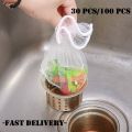 Vision 30/100Pcs Kitchen Sink Basin Disposable Mesh Sink Strainer Bags For Stainless Steel Screen Kitchen Sink Strainer Or Bathroom Sink Rubbish Bag Garbage Bag For Kitchen And Bathroom Great Kitchen Tools. 