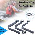 5PC Silver Kayak Paddle Tent Pole Push Button Spring Snap Clip Locking Tube Pin Water Sports Rowing Boats Durable - Solid single head. 