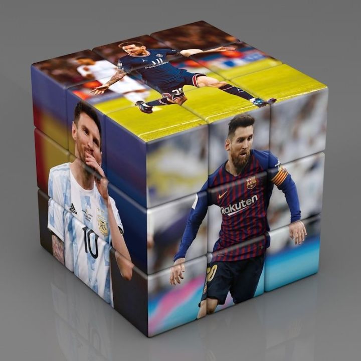 messi the maldives cristiano ronaldo football basketball stars Kobe Bryant surrounding third order rubik's cube puzzle Normal shipment
