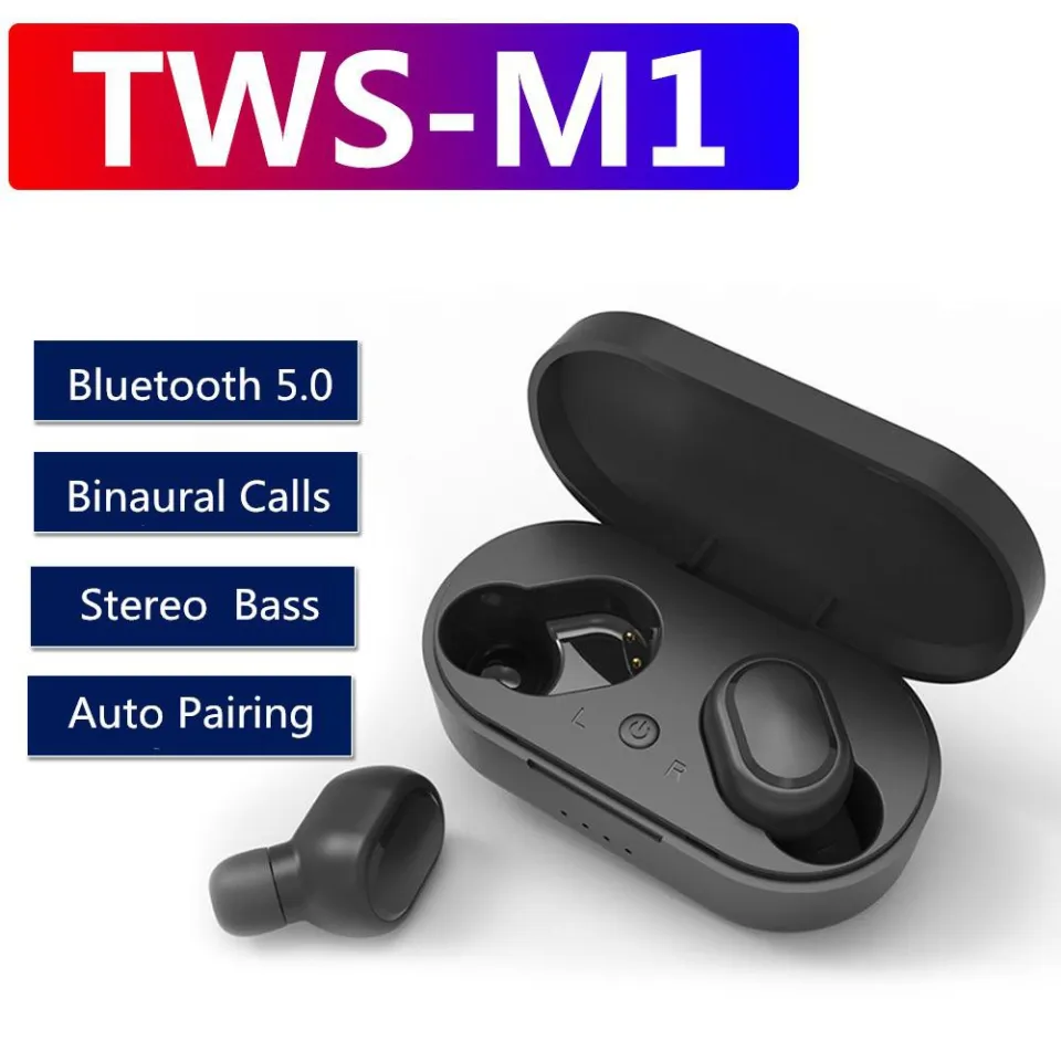 M1 Airdots Wireless Earphone Bluetooth Earbuds Stereo Handsfree  Earbuds With Mic Headphones Bass Sport Headset For Mobile Phone - Main Image