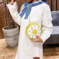 【Happier】Hot selling Bags and Travel Kids bag Cartoon PU Round Shaped Shoulder Handbag Women Donuts Crossbody Bags Children Streetwear. 