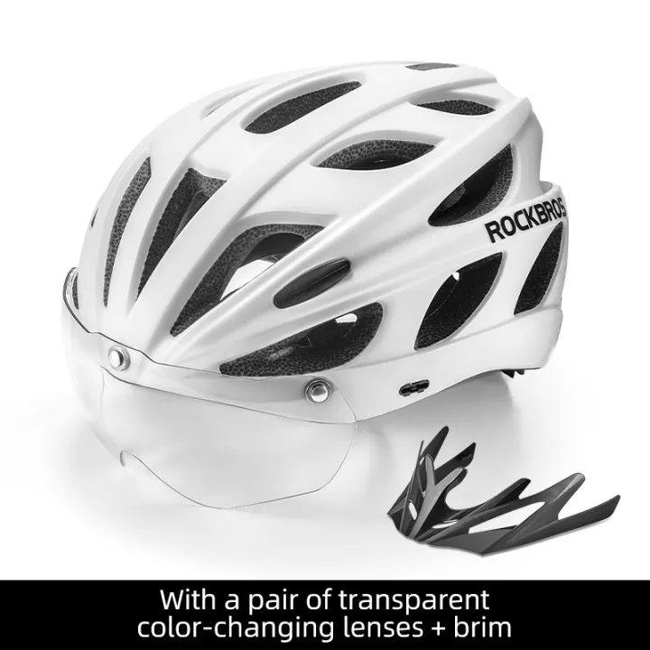 ROCKBROS%20Bike%20Helmets%20Adjustable%20Head%20Circumference%20Helmets%20With%20Detachable%20Goggles%20Colour%20Changing%20Lenses%20Mens%20MTB%20Road%20Trial%20Cycling%20Helmet%2057-62%20CM%20-%20Image%209