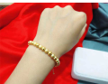 Jewellery 916 Malaysia Set Lelong Viral Murah Rantai Cop Emas Suasa 375 Original Lucky Love Korea & Bangkok Gold Peach Heart Bracelet for Women and Men Fashion Gelang Tangan Lelaki. 