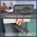 For Samsung Galaxy S25 Ultra 5G Case With Slide Camera Cover Built in 360° Rotate Ring Stand Kickstand Full-Body Rugged Shockproof Protective Phone Cover. 