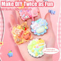 YR 1008PCS Full CUCKOO Material Package Kids Keychain DIY Hand Tools Goo Card Gift Hadiah Tahun Baru Gupan Sticker Guka Set. 