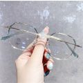 -0.75 -1.25 -1.75 -2.25 -2.75 Finished Myopia Women Round Anti Blue Light Nearsighted Glasses With Minus Grade. 