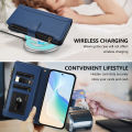 lthmy for Samsung Galaxy A22 5G Case Zipper Wallet Leather Flip Case with Card Holder Stand Phone Case. 