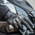 ROCKBROS Motorcycle Gloves Goat Leather Thick Padding Soft Sensitive Touchscreen Cycling Gloves. 