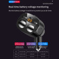 【Footprint】 80W 12/24V QC3.0 Dual USB Car Charger Lighter Adapter Car Lighter Socket Splitter 5 In 1 With Type-C Charger. 