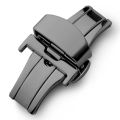 18mm 20mm 22mm Stainless Steel Solid Double Push Button Fold Watch Buckle Butterfly Deployment Clasp Watch Strap. 