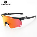 ROCKBROS Cycling Glasses Photochromic Polarized Lens Windproof Anti-UV Bicycle Goggles for Men and Bike Accessories. 