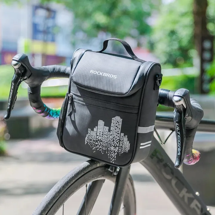 ROCKBROS Bicycle Bag Bike Frame Bag Front Tube Pocket Shoulder Pack Waterproof Handlebar Bag