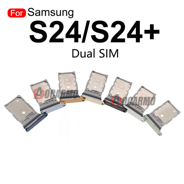 1Pcs%20For%20Samsung%20Galaxy%20S24%20Ultra%20Plus%20S24+%20Single%20Sim%20Tray%20/%20Dual%20SIM%20Card%20Slot%20Holder%20Replacement%20Parts%20-%20Image%204