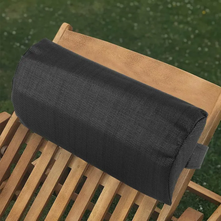 1/2/4x%20Outdoor%20Durable%20Garden%20Folding%20Lounge%20Chairs%20Headrest%20Pillow%20Beach%20Patio%20Recliner%20(Only%20Pillow)%20-%201pcs-Black%20-%20Image%202