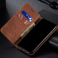lthmy for Xiaomi Poco M6 4G  Redmi 13 4G case Retro Denim Leather Flip Wallet Stand Casing Cover. 