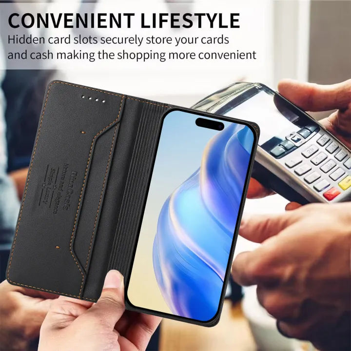 lthmy%20for%20OnePlus%2013%20cover%20leather%20wallet%20flip%20cover%20with%20card%20holder%20kickstand%20magnetic%20closure%20phone%20case%20-%20Image%204