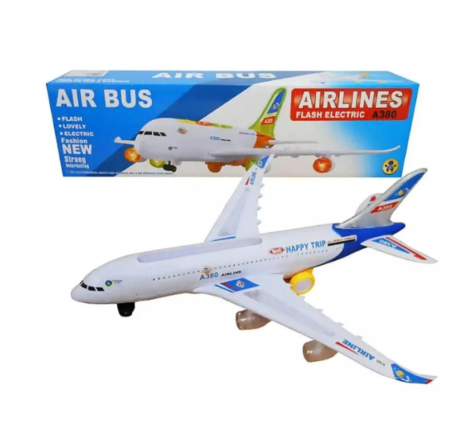 Airplane Toys for Kids Bump and Go Action Airbus A380 Model Airplane Toy for Boys and Girls with Flashing Light Up Real Jet Sound Battery Powered Electric Plane Daraz .np