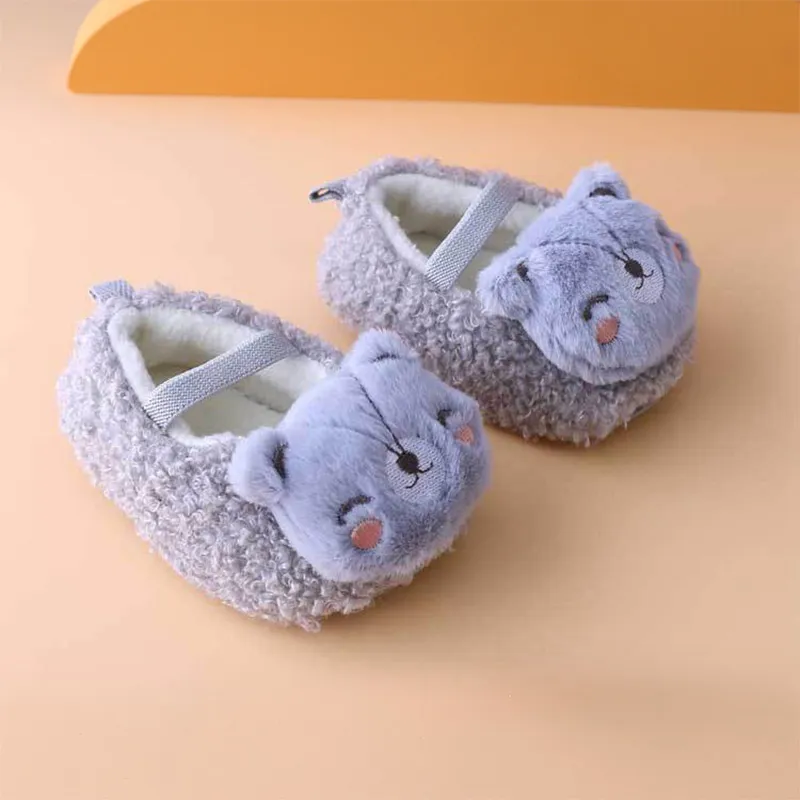 Cartoon Big Bear Infant Baby House Shoes Warm Winter Infant Kids Ankle Boots Soft Anti Slip Newborn Floor Socks Flats Toddler Crawling Shoes Daraz .bd