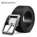 BOSTANTEN Genuine Leather Pin Buckle Belts For Men With Gift Box. 