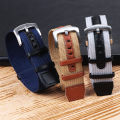 20mm 22mm Band Canvas Watch Braided Strap Bracelet for Hamilton Khaki Field fashion Nylon Patch Leather. 