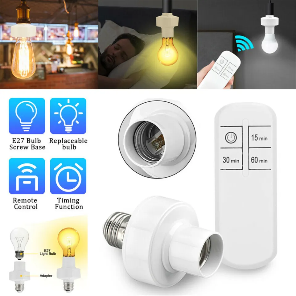 E27 Lamp Holder Wireless Remote Control Stable Performance Light Bulb Cap Socket Switch Screw Kit Daraz .bd