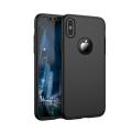 Bakeey 360° Full Body PC Protective Case With Tempered Glass Film for iPhone XR/XS/XS Max/X - iPhone XS - XS Black. 