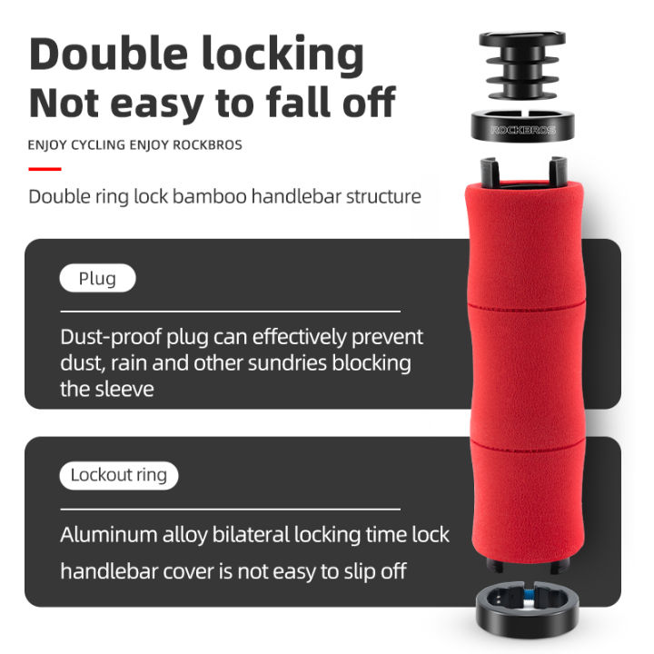 ROCKBROS%20Bike%20Handlebar%20Anti-slip%20Shock-absorbing%20Bilateral%20Lock%20Bicycle%20Grip%20Comfortable%20EVA%20Sponge%20Mountain%20Road%20Bike%20MTB%20Cycling%20Accessories%20-%20Image%206