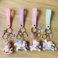 Anime Kawaii Sanrio Hello Kitty Keychain Holder Key Chain Car Keyring Backpack Pendant Ornaments Jewelry Gifts. 