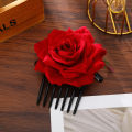 Hair clip fresh natural style fake rose gardenia comb elegant and fashionable suitable for women's hair accessories. 