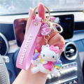 Anime Kawaii Sanrio Hello Kitty Keychain Holder Key Chain Car Keyring Backpack Pendant Ornaments Jewelry Gifts. 