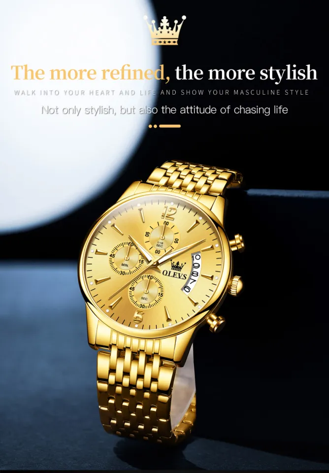 OLEVS Watch for Men Multifunction Waterproof Original Fashion