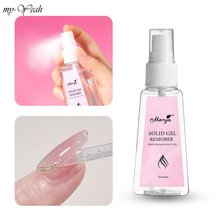 Myyeah 60/100/150ml Nail Glue Remover Off For Press On Nail Clear Soild Nail Glue Fake Nail Adhesive Glue Remover DIY Manicure Tool