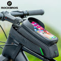 ROCKBROS Front Tube Phone Bicycle Bag Touch Screen Cycling Bike Bag Waterproof Frame Panniers For 5.8/6 Inch bmx Mtb Accessories. 