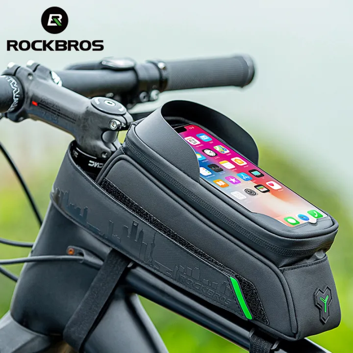 ROCKBROS%20Front%20Tube%20Phone%20Bicycle%20Bag%20Touch%20Screen%20Cycling%20Bike%20Bag%20Waterproof%20Frame%20Panniers%20For%205.8/6%20Inch%20bmx%20Mtb%20Accessories%20-%20Image%204