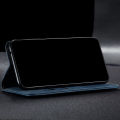 lthmy for Xiaomi Redmi Turbo 3 case Retro Denim Leather Flip Wallet Stand Casing Cover. 
