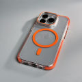 Vorix Sanptoch For Magsafe Invisible Stand Phone Case For iPhone 15 / 14 / 13 / 12 Pro Max Clear Shockproof Bumper Cover For iPhone 15 Pro Transparent Protection Casing With Camera Lens Holder. 
