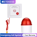 Retekess TH103 Caregiver Pager System,Wireless Strobe Siren,3-Level Volume Control,Pull Rope Waterproof Call Button for Home Safety,Seniors,Elderly. 