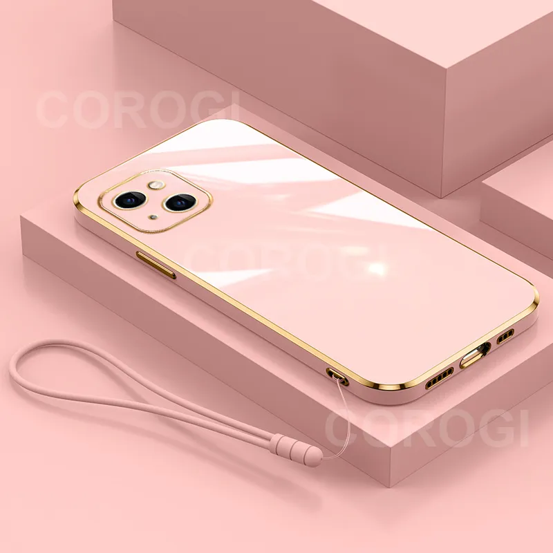 DOINK Cover Pendenza Colorato Per Vivo Y21 / Y21S / Y33S – Custodia Traslucida TPU Con Paraurti – Oro Rosa