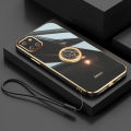 YBD ultra thin silicone phone case suitable for Samsung Galaxy Plus 10 Pro Note 10 Note 20 Ultra Dee gold strap anti fall protection with watch ring and free strap. 